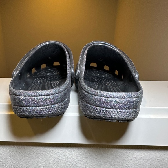 CROCS - Glitter Clogs, Black, Men’s Size 12 - Picture 5 of 14